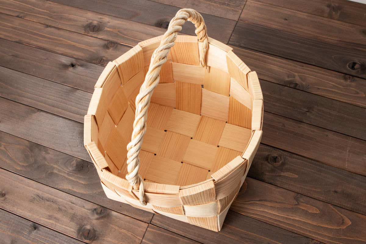 エストニア/パイン　ガーデンバスケット　S・M　２サイズ　330717