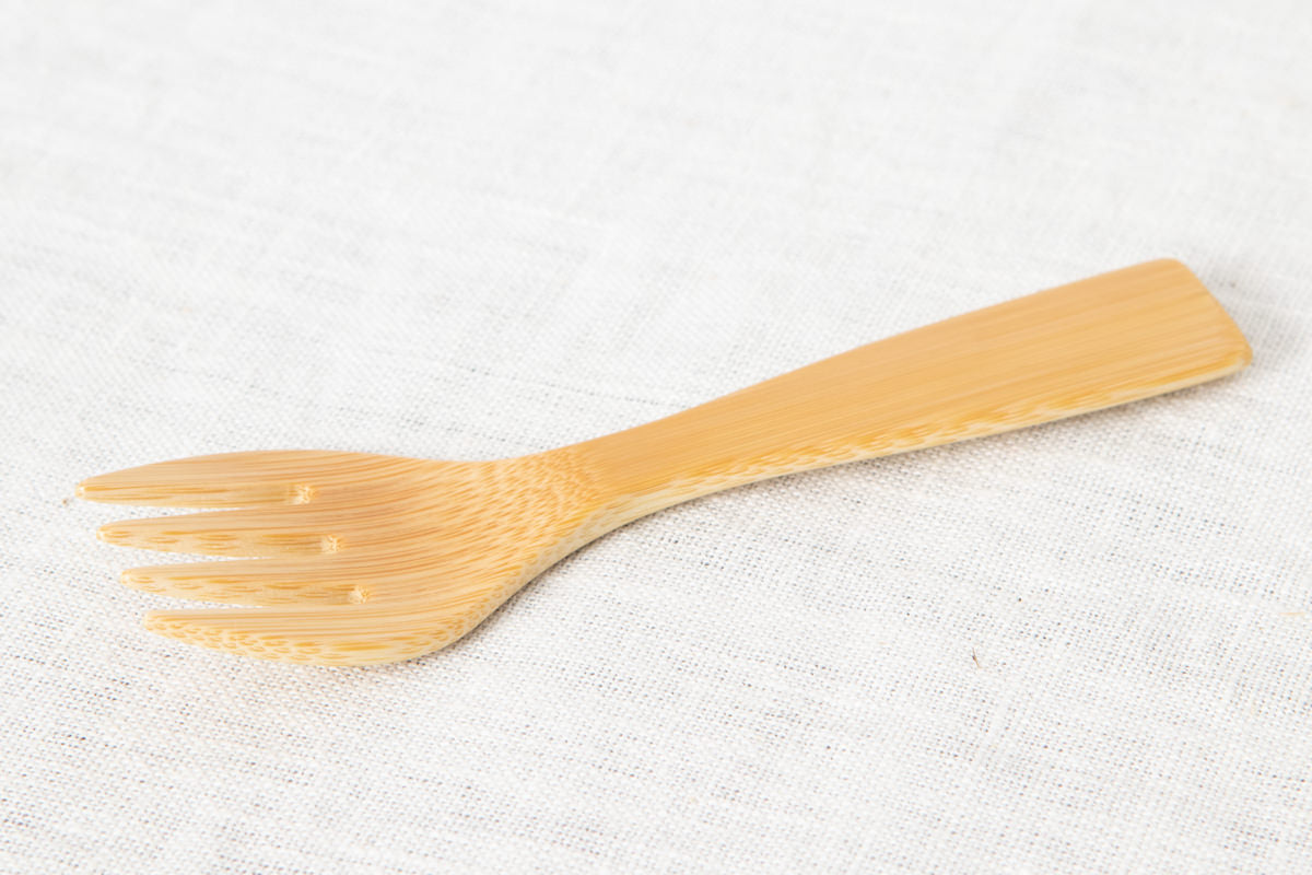 “Petit” Morning Fork, Knife, Spoon / [ Natural, Red ] / Mōsō bamboo / Ōita-JPN 211117