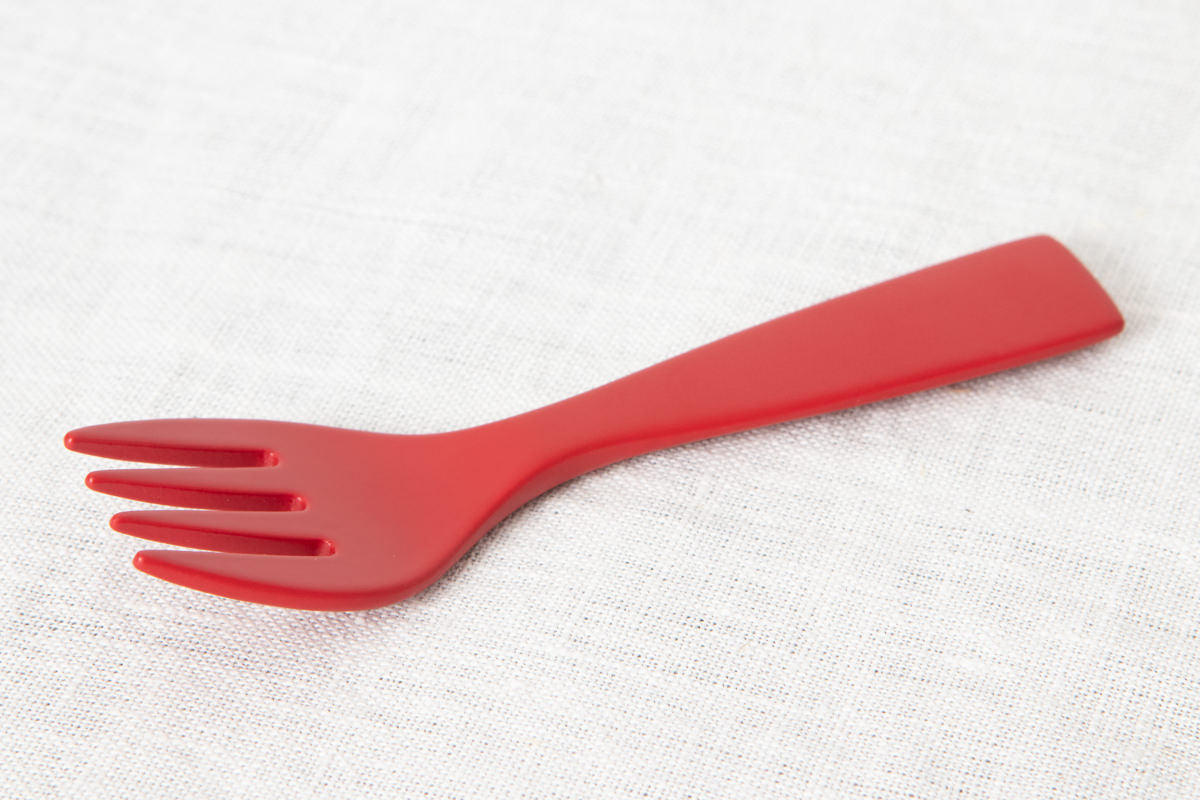 “Petit” Morning Fork, Knife, Spoon / [ Natural, Red ] / Mōsō bamboo / Ōita-JPN 211117