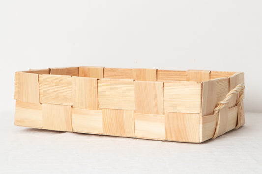 Organizing basket with handle “Rectangle” / Pine / EST 330735-1