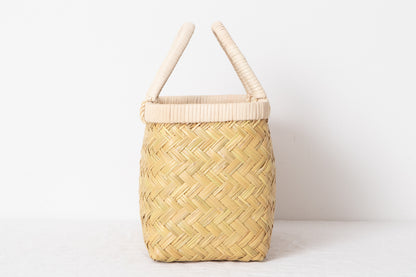 Shopping basket S -rattan handle- / Suzu bamboo / Iwate-JPN 450816-1