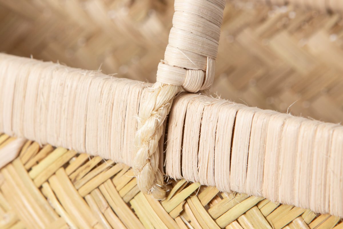 Shopping basket S -rattan handle- / Suzu bamboo / Iwate-JPN 450816-1