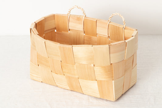 Wall basket -double ring- / Pine / EST 330706-1