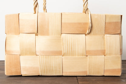 エストニア/パイン　サイドバスケット（持ち手つき） 330711-1