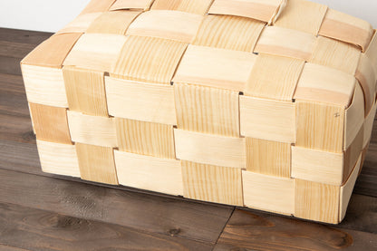 エストニア/パイン　サイドバスケット（持ち手つき） 330711-1