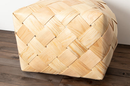 エストニア/パイン　薪入れバスケット　山型　S・L　２サイズ　330715