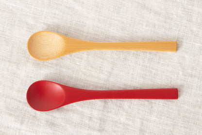 Spoon for "Japanese steamed egg custard" [ Natural, Red ] / Mōsō bamboo / Ōita-JPN 211125