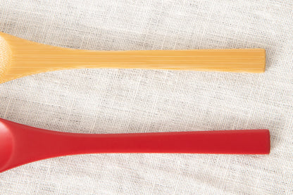 Spoon for "Japanese steamed egg custard" [ Natural, Red ] / Mōsō bamboo / Ōita-JPN 211125