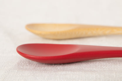 Spoon for "Japanese steamed egg custard" [ Natural, Red ] / Mōsō bamboo / Ōita-JPN 211125