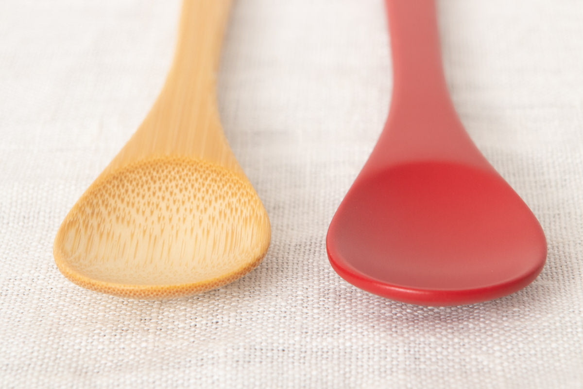 Spoon for "Japanese steamed egg custard" [ Natural, Red ] / Mōsō bamboo / Ōita-JPN 211125