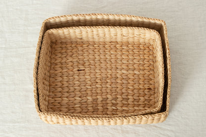 Organizing basket -Rectangle- M, L / Water hyacinth / THA 3115214