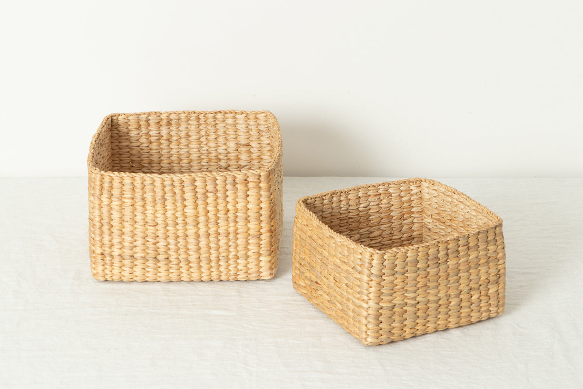 6 in. Square Wooden Basket