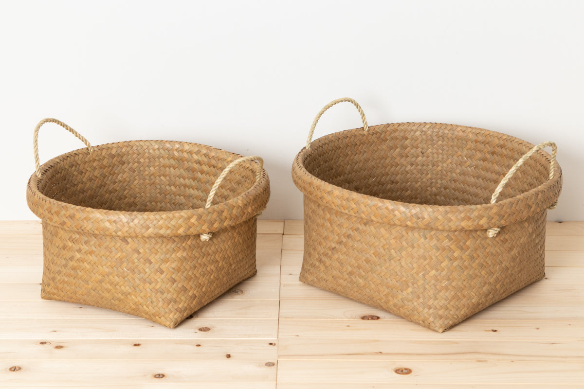 Round basket with handle L, XL / Kachū / THA 3115125