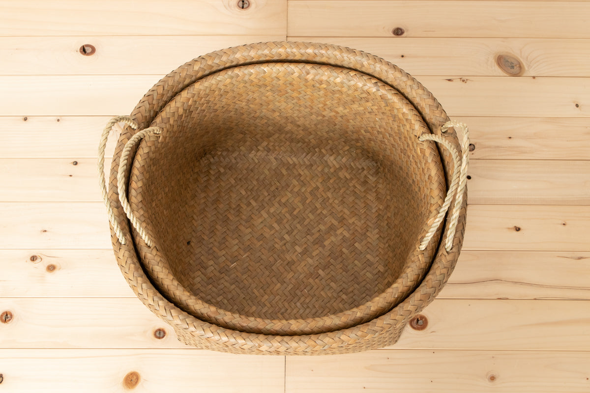 Round basket with handle L, XL / Kachū / THA 3115125