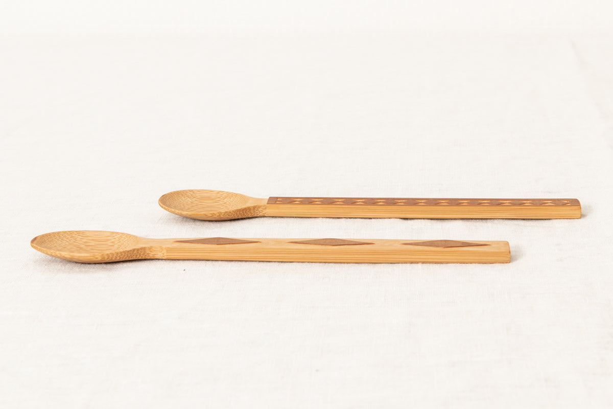 Spoon “Diamonds” Large, Small / Smoked Mōsō bamboo / Kōchi-JPN 321224