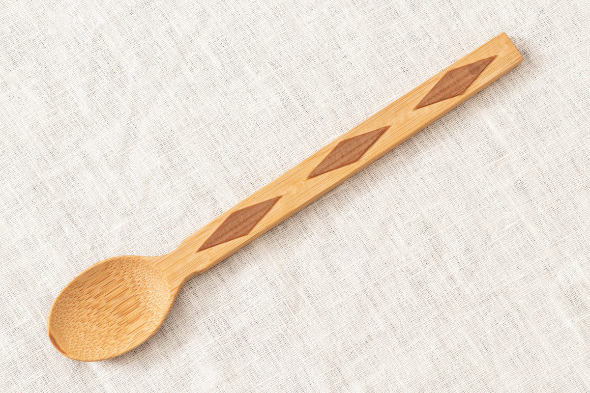 Spoon “Diamonds” Large, Small / Smoked Mōsō bamboo / Kōchi-JPN 321224