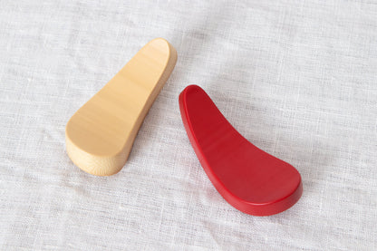Chopsticks rest “Drop” [ Natural, Red ] / Mōsō bamboo / Ōita-JPN 211122