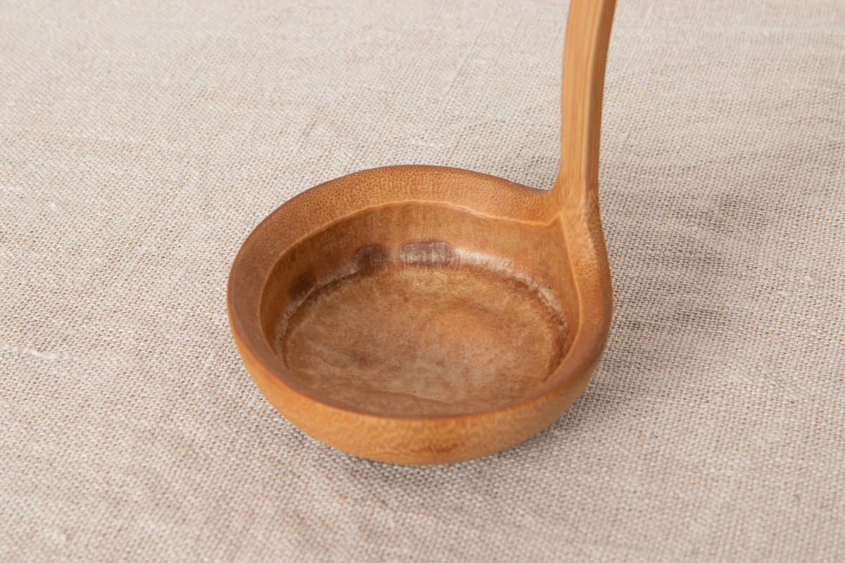 Ladle S,L / no hole, with hole / Smoked Mōsō bamboo / Kōchi-JPN 321201