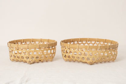 Fruits basket S, L / White bamboo / Chiba-JPN 810904