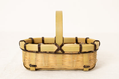 Petit basket with handle / Madake bamboo / Ōita-JPN 220622-3
