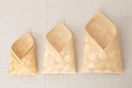 エストニア/パイン　レターバスケット　S・M・L　3サイズ　330705