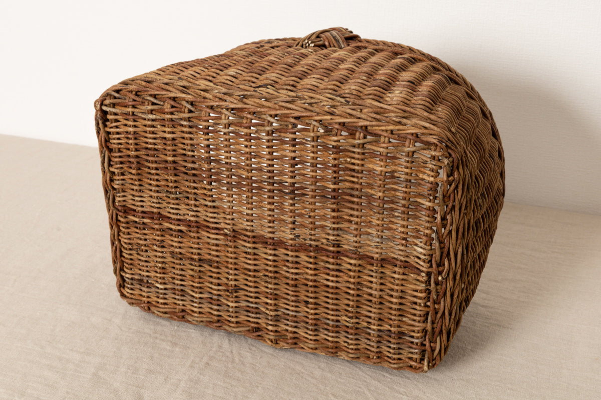Rectangle bottom basket / Brown Akebi vine / Nagano-JPN 311213-1
