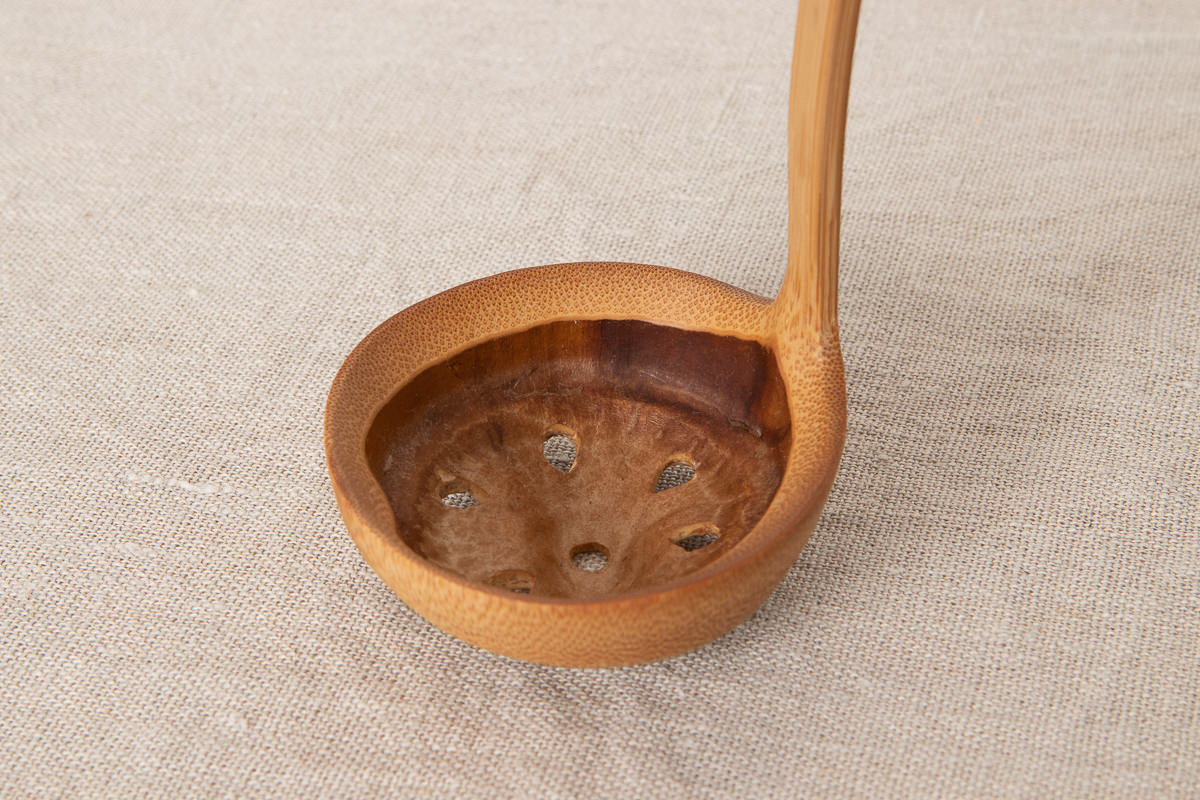 Ladle S,L / no hole, with hole / Smoked Mōsō bamboo / Kōchi-JPN 321201