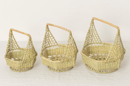 Tōfu Basket with handle S,M, L / Suzu bamboo / Iwate-JPN 210117