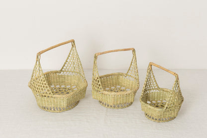 Tōfu Basket with handle S,M, L / Suzu bamboo / Iwate-JPN 210117