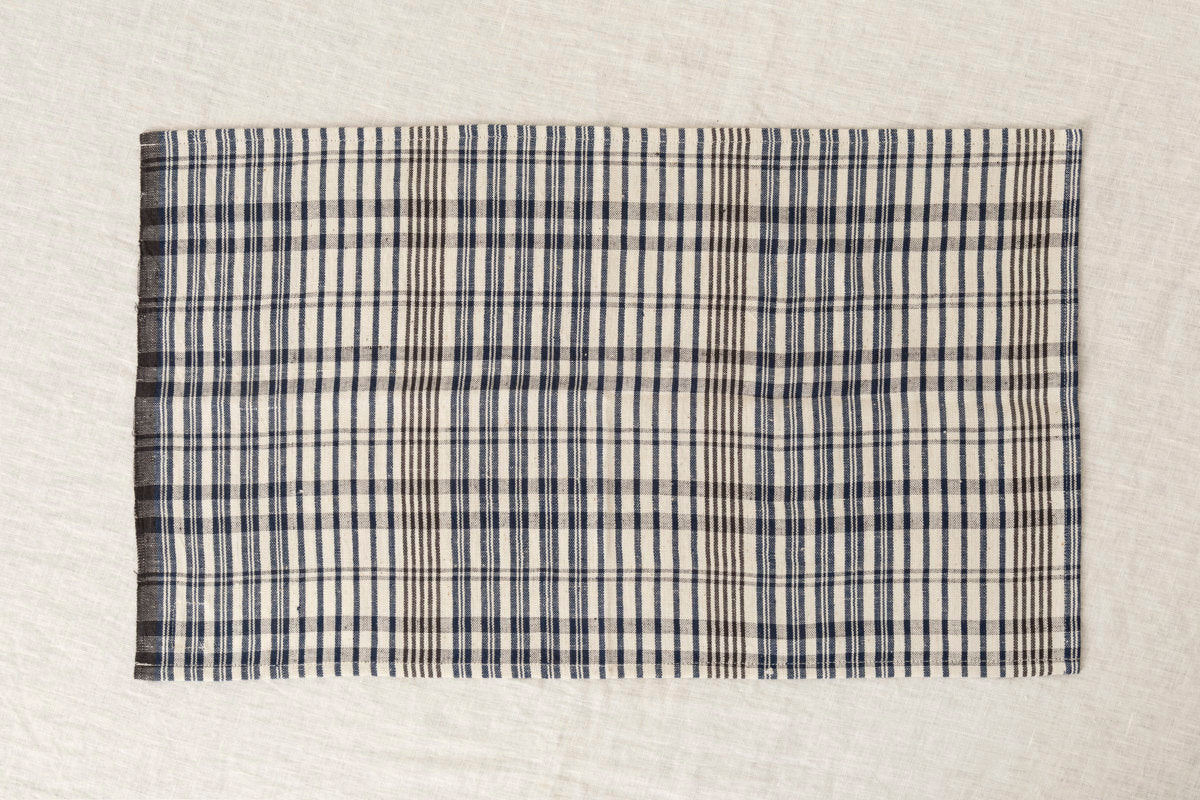 Kitchen Towel [ Indigo Selvedge / Madras / Brush Gray / Tattersall ] / Khadi cotton / IND 330907