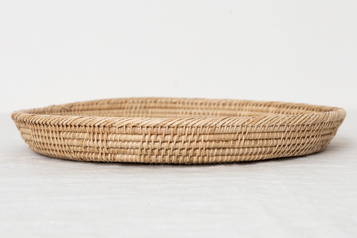 タイ/ラタン ラウンドトレイ S・M・L 3サイズ-1basketry – 市川籠店