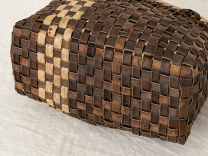 岩手県/くるみ　手提　裏皮市松　表皮ライン　ふっくら　1510741