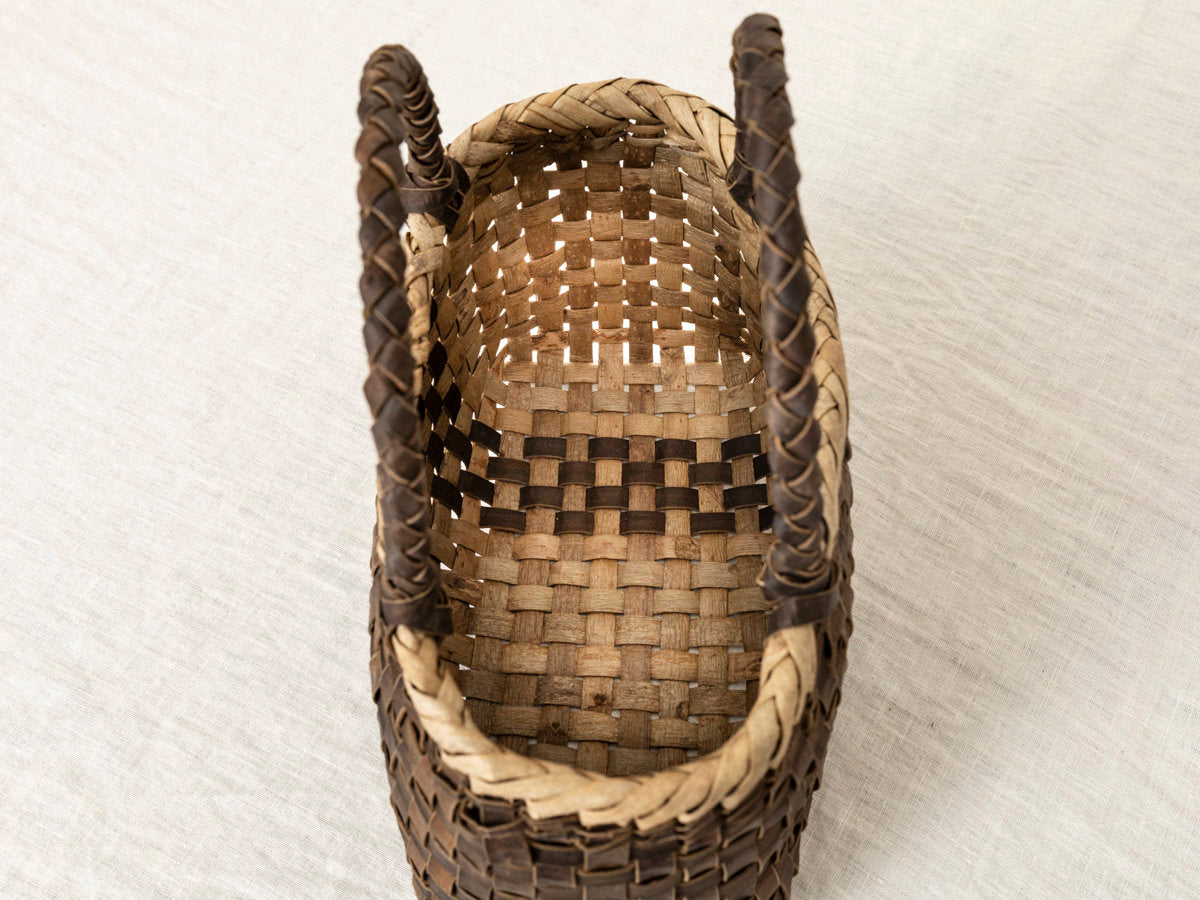 岩手県/くるみ　手提　裏皮市松　表皮ライン　ふっくら　1510741