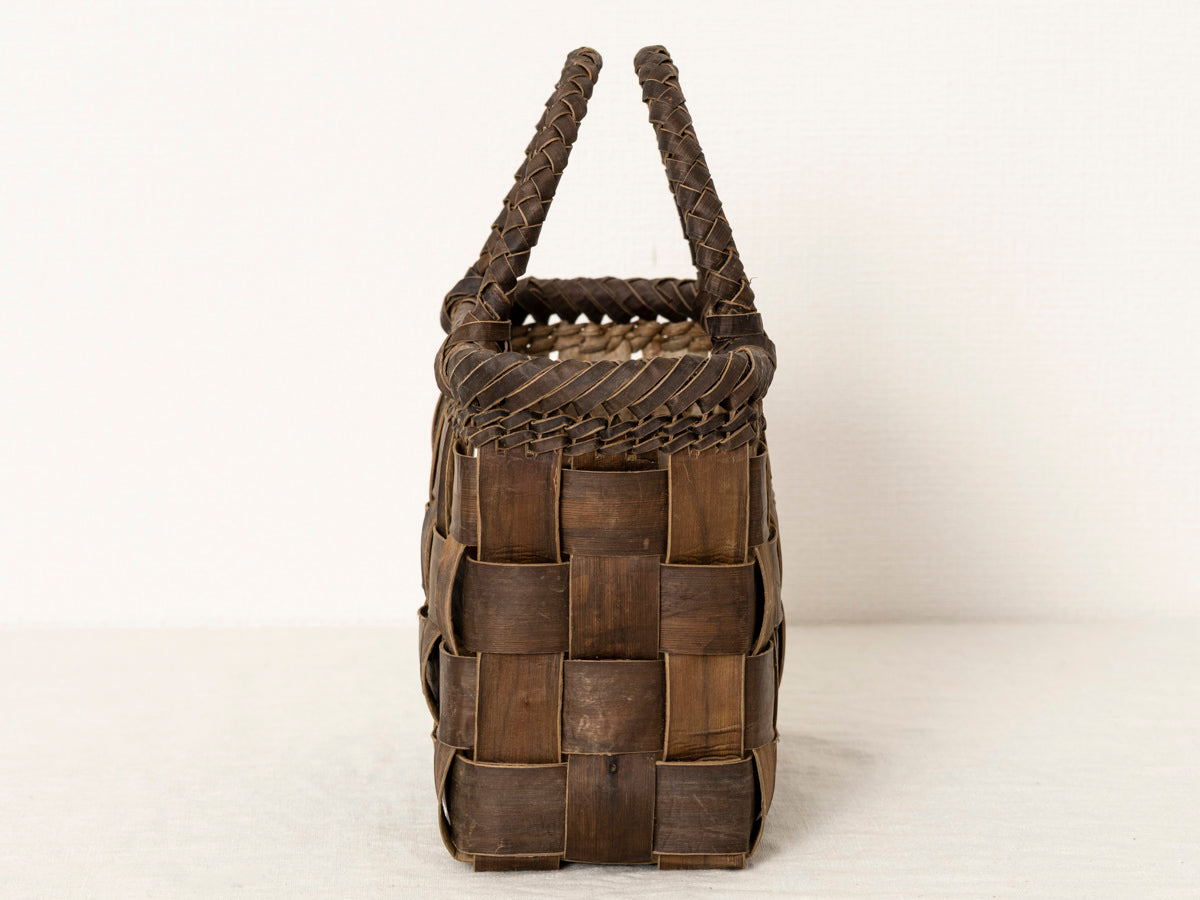 岩手県/くるみ　手提　総裏皮市松　ミニ　1510746