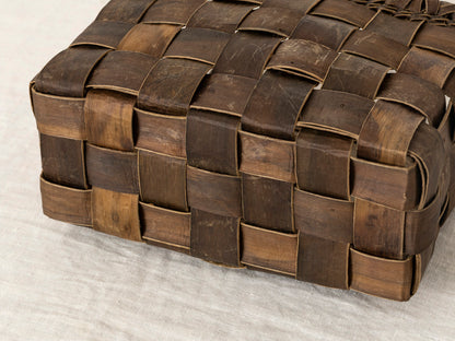 岩手県/くるみ　手提　総裏皮市松　ミニ　1510746