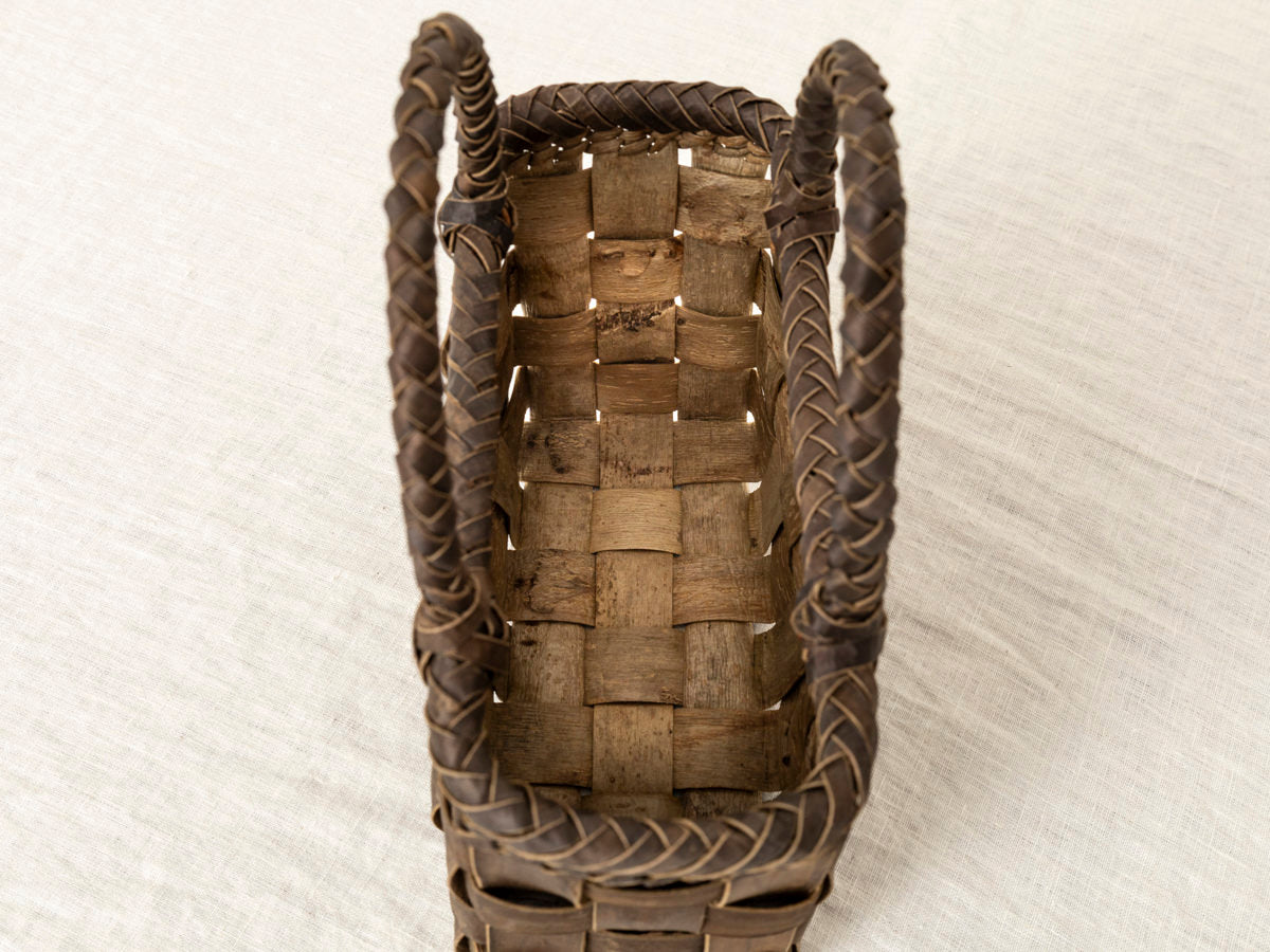 岩手県/くるみ　手提　総裏皮市松　ミニ　1510746