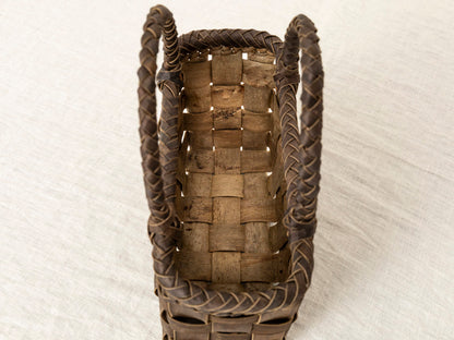 岩手県/くるみ　手提　総裏皮市松　ミニ　1510746