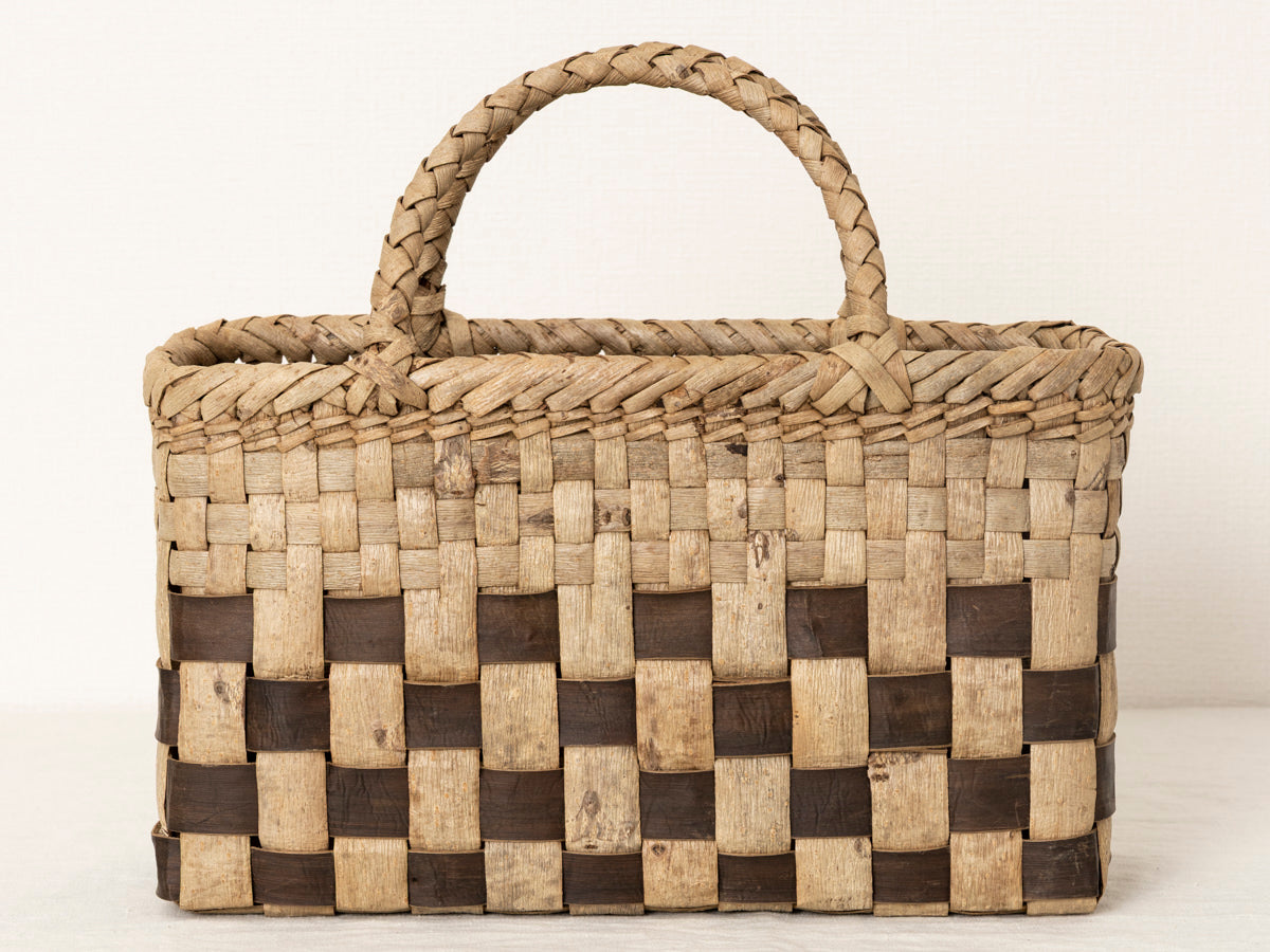 岩手県/くるみ　手提　表皮市松　アンダーチェック　1510737