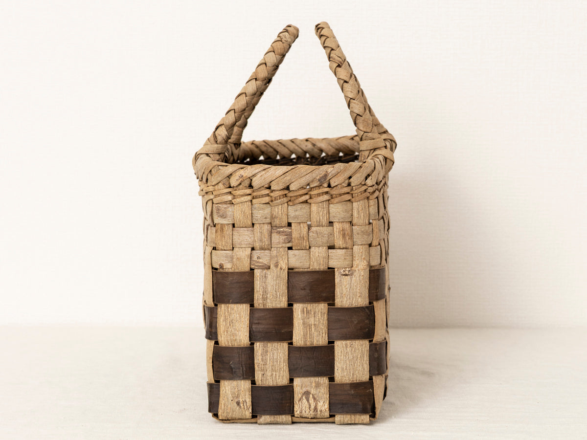 岩手県/くるみ　手提　表皮市松　アンダーチェック　1510737