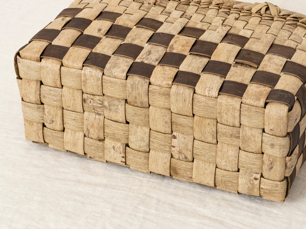 岩手県/くるみ　手提　表皮市松　アンダーチェック　1510737