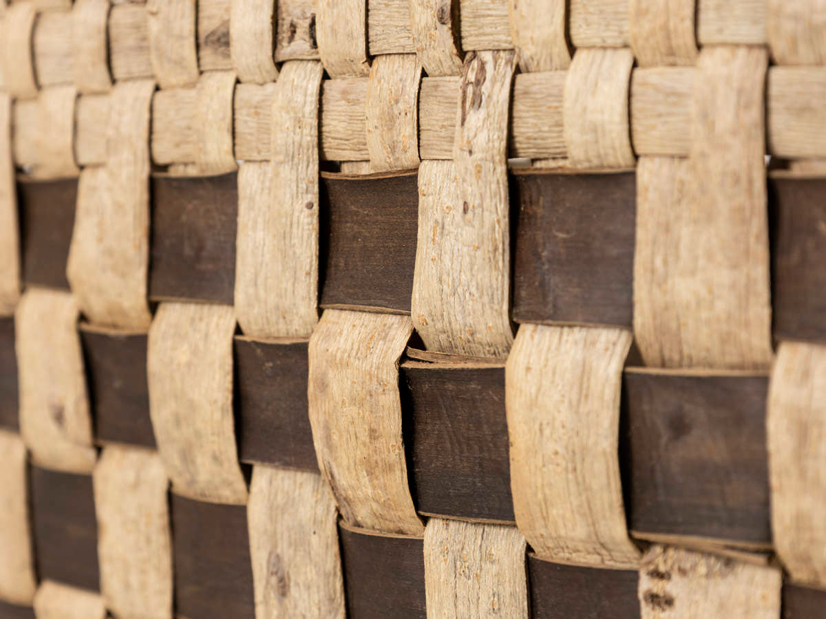 岩手県/くるみ　手提　表皮市松　アンダーチェック　1510737