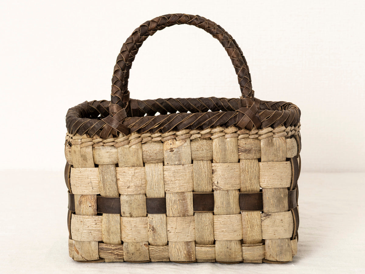 岩手県/くるみ　手提　表皮市松　メッシュライン　1510750