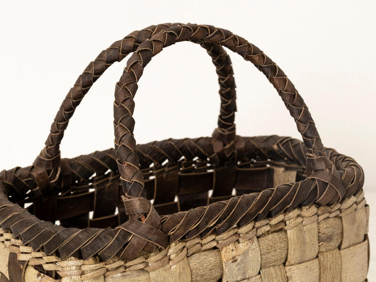 岩手県/くるみ　手提　表皮市松　メッシュライン　1510750