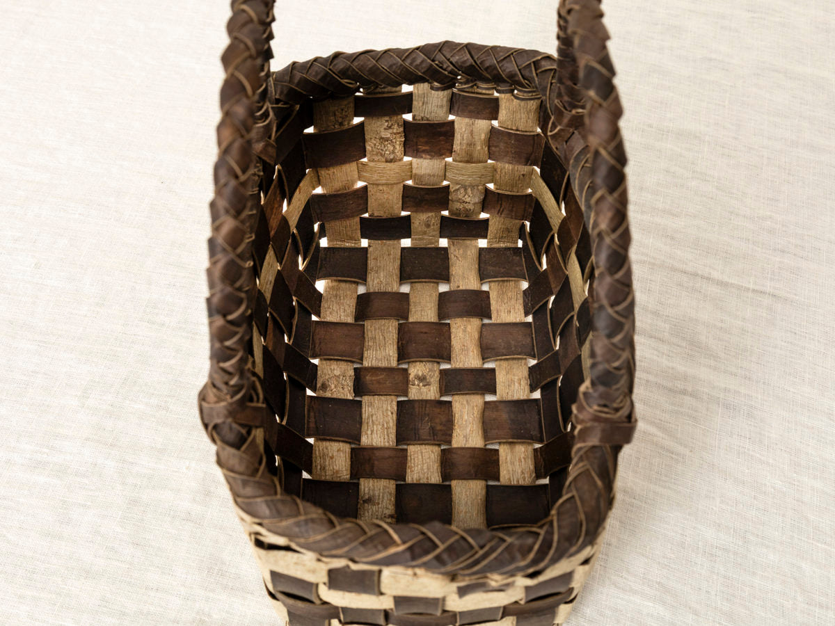 岩手県/くるみ　手提　表皮市松　メッシュライン　1510750