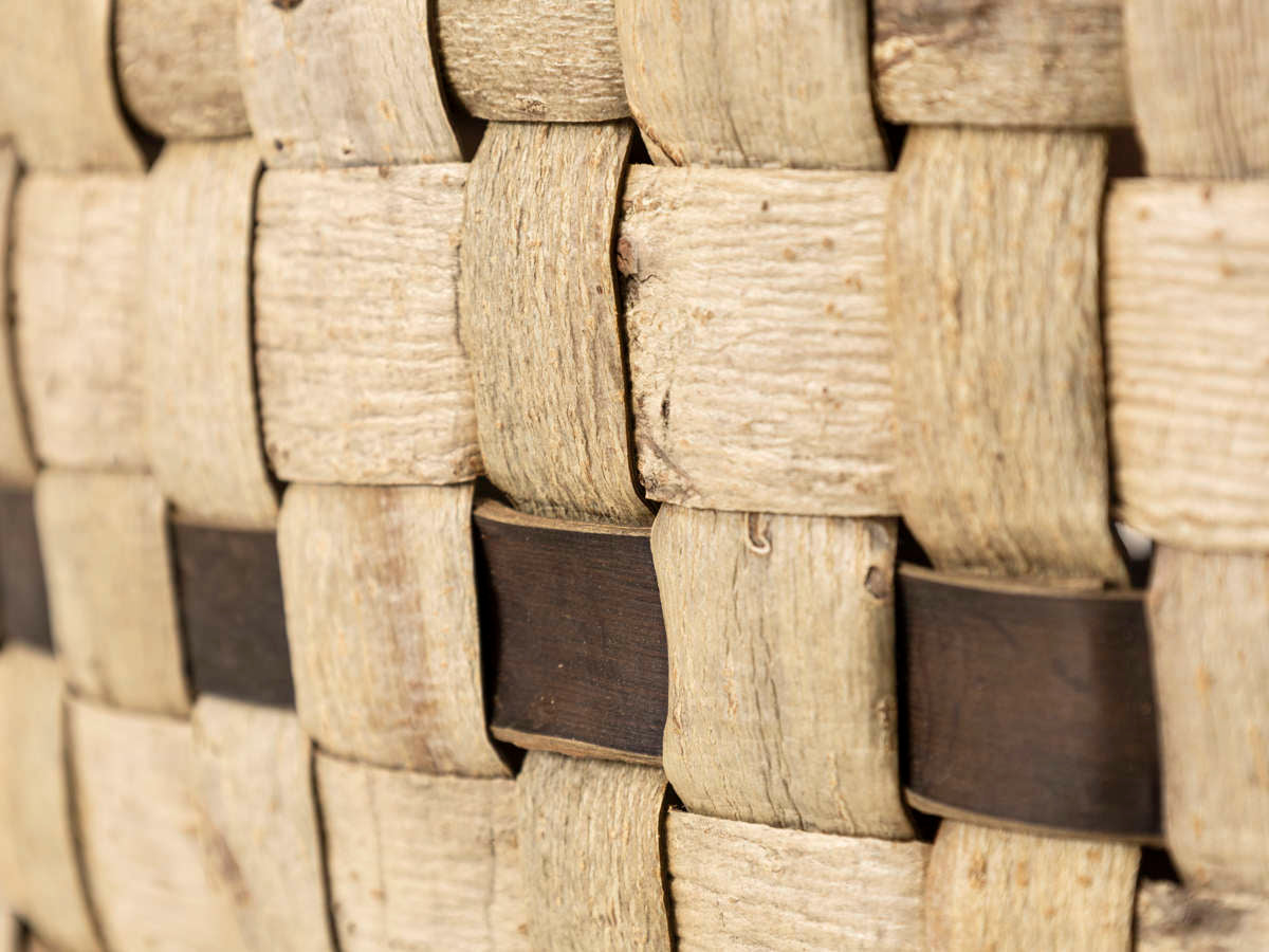 岩手県/くるみ　手提　表皮市松　メッシュライン　1510750