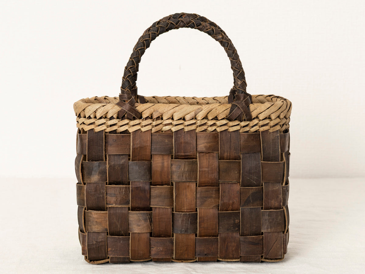 岩手県/くるみ　手提　tiny　裏皮市松　縁表皮　1510747