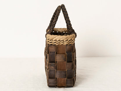 岩手県/くるみ　手提　tiny　裏皮市松　縁表皮　1510747