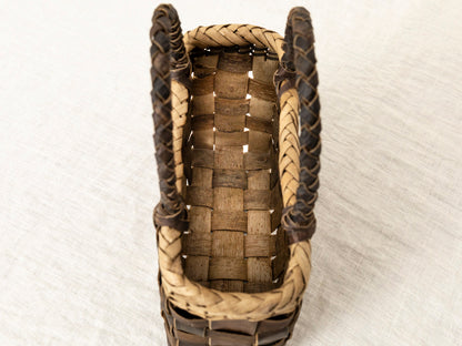 岩手県/くるみ　手提　tiny　裏皮市松　縁表皮　1510747