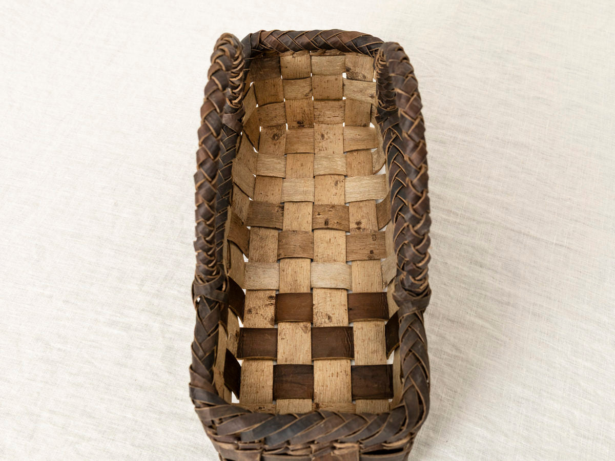 岩手県/くるみ　手提　裏皮市松　浅　表皮ライン　1510744