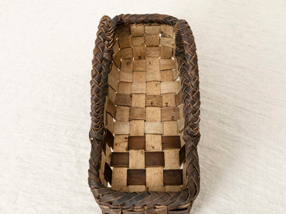 岩手県/くるみ　手提　裏皮市松　浅　表皮ライン　1510744